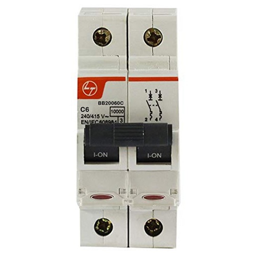 Larsen And Turbo Double Pole 6a Miniature Circuit Breaker Mcb At Best