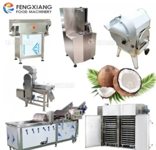 Industrial Coconut Shelling Peeling Cutting Washing Drying Machine