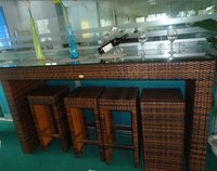 Popular Rattan Bar Table And Bar Stool