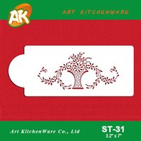 Wedding Basket Cake Side Stencil