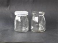 Glass Milk and Pudding Bottles With Plastic Cap