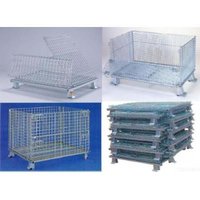 Folding Stackable Storage Wire Mesh Basket Container