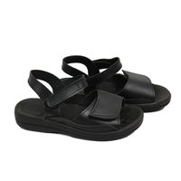 Static Cntrol Anti-Fatigue Sandals Black PU Leather