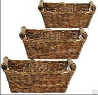 Wicker Storage Hampers Basket (3 Set)