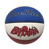 Red Blue White Glued Laminated PU Leather Basketball for Gift