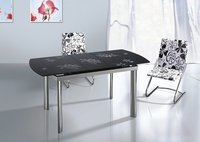 Extension Glass Dinner Table 260