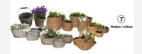 Rattan And Willow Flower Basket