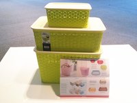Ratta Plastic Storage Basket With Handles
