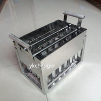 Icy Stainless Steel Ice Cream Popsicle Mold Basket 4x6 24sticks Italian Type