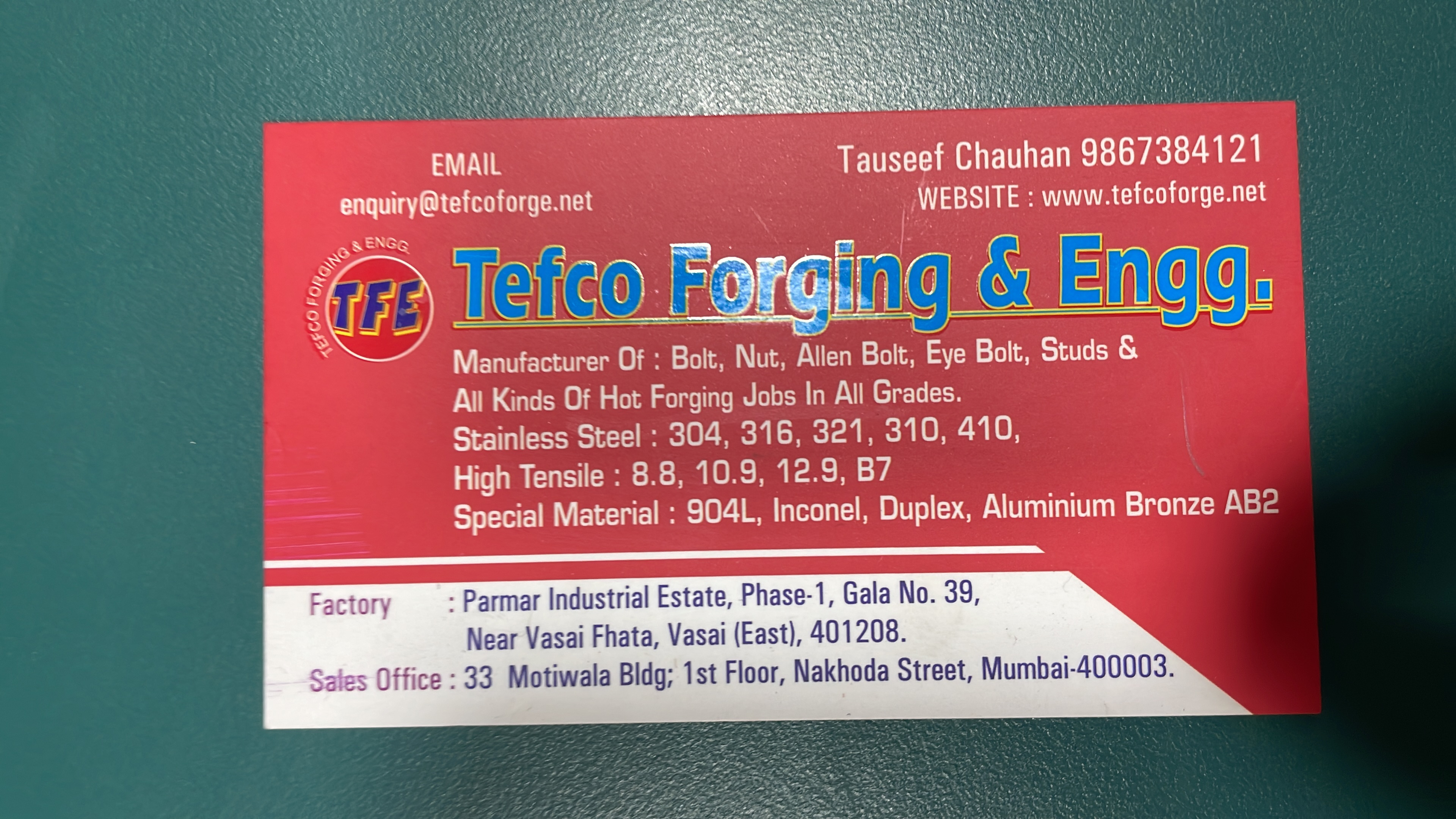 TEFCO FORGING AND ENGINEERING