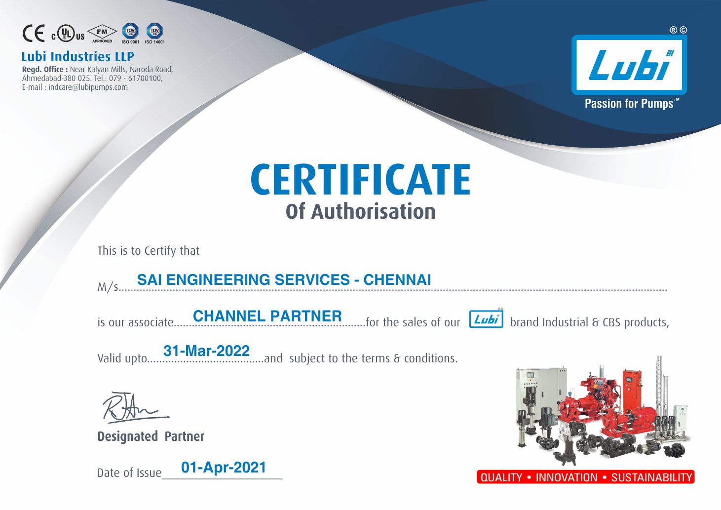 BEACON INDUSTRIES & PUMPS LTD.