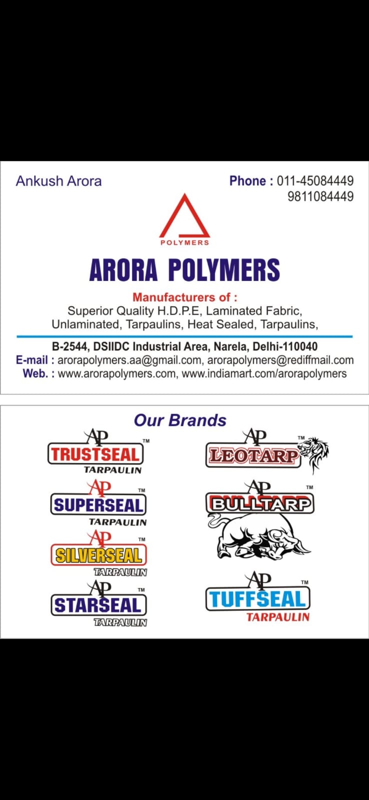 ARORA POLYMERS