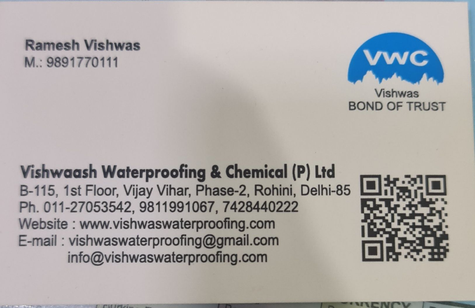 Vishwas Water Proofing And Chemical Pvt Ltd