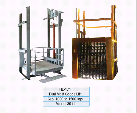 Dual Mast Goods Lifts