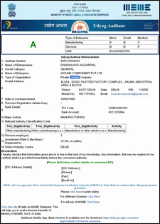 MSME Certificate