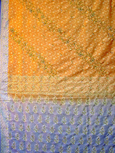 Multi Color Nylon With Metallic Zari Saree