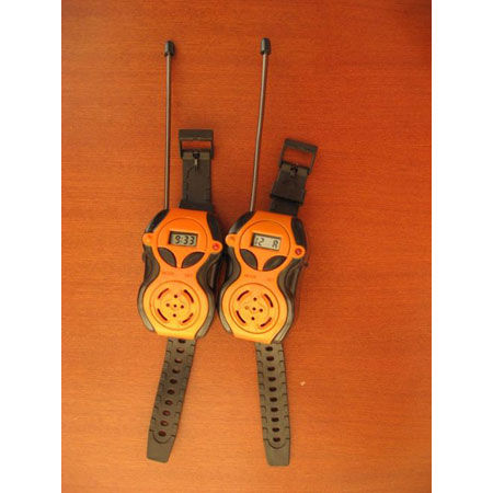 Orange And Black Walkie Talkie Watch With Led Display