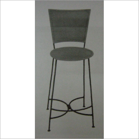 Bar Stool With Iron Leather