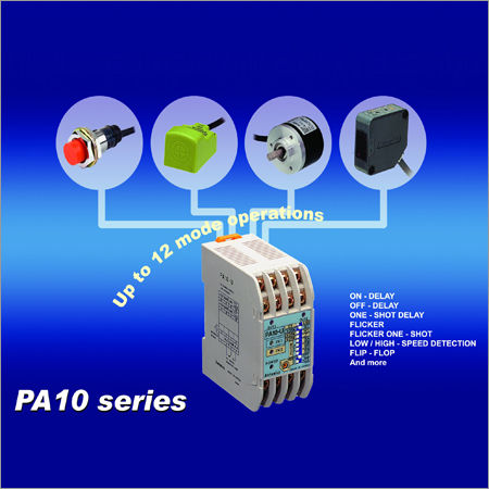 Sensor Controller - PA10 Series, High-Speed Input Response, NPN/PNP Input Options, Relay & Open Collector Output, Versatile Operation Modes Including Flip-Flop and Delay Functions