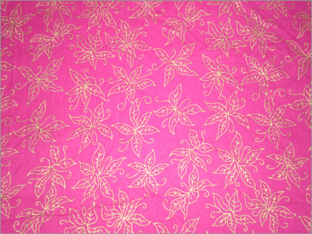 Gold Printed Silk Fabric