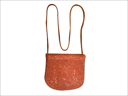 Beige Beaded Bag