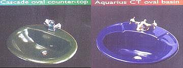 Aquarius CT Oval Basin and Cascade Oval Counter-Top