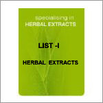 Herbal Extracts List-I