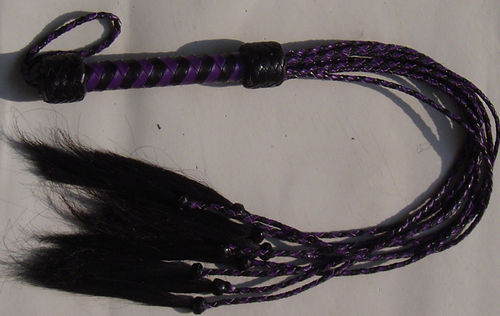 Horse Hair Leather Floggers