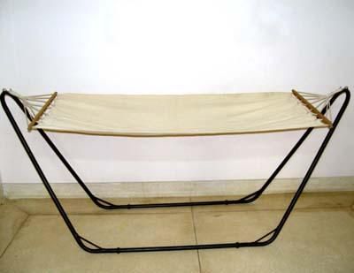 Fabric Hammock With Black Stand