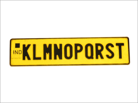 White Number Plate For Commercial 4 Wheelers