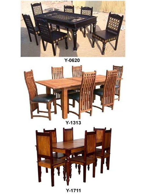 WOODEN HANDCRAFTED DINING TABLE SET