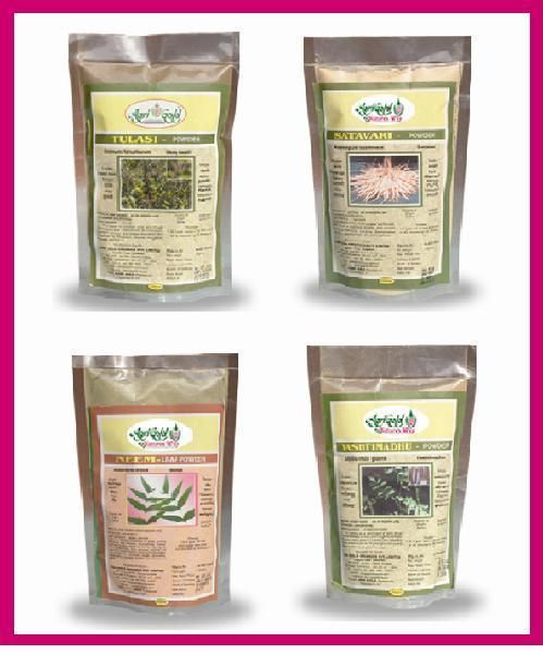 Neem Powder , Tulasi Powder, Satvari Powder