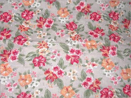 100% Cotton Printed Poplin Fabric with Embroidery