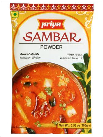 Sambar Powder - Premium Spices Blend with Coriander, Cumin, Turmeric, Chillies, Dhal Mix, Asafoetida, Cinnamon, Black Pepper - Ideal for Authentic Flavor Enhancements