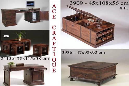 Wooden Table & Wine Box