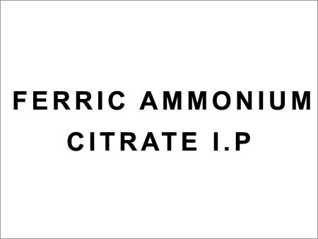 Ferric Ammonium Citrate I.P.