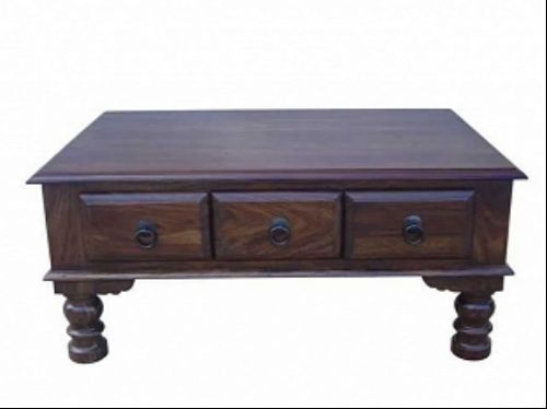 Wooden Antique Stool With Drawer