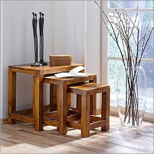 Wooden Table with Stool Sets