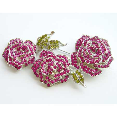 Pink Roses Designer Broaches Gender: Women