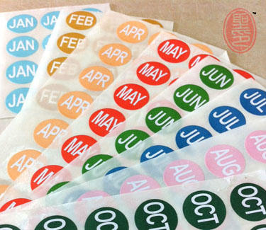 Multi-Size Colored Printed Adhesive Sticker