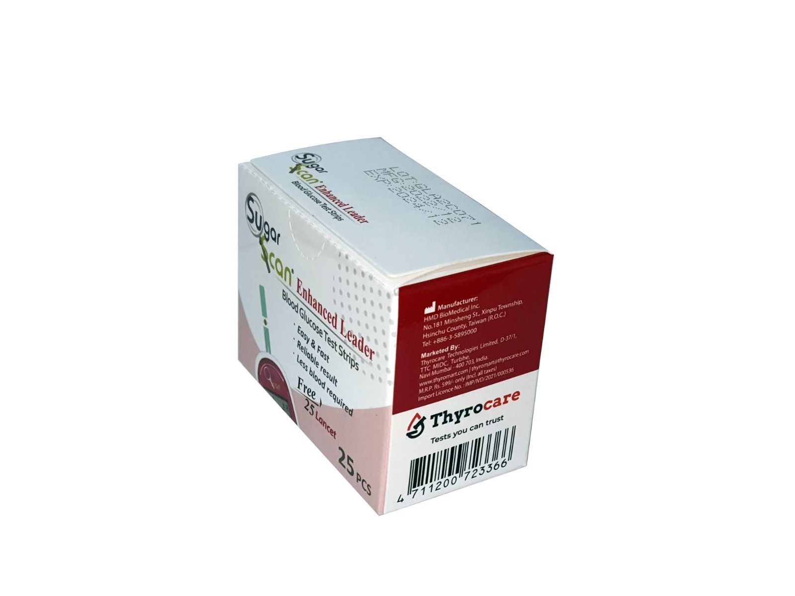 Thyrocare Sugarscan 25 Gluocse Test Strips