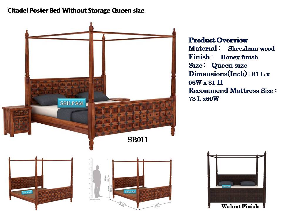 Heavy Duty Sheesham Poster Bed