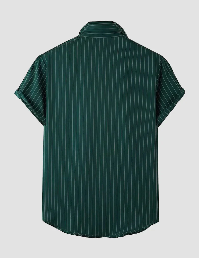 Mens Cotton Shirt - Full Sleeves, Green Color | Versatile Casual Wear for Spring and Summer