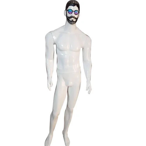 Locomoto Fiber Glass White Glossy Male Mannequins For Display Store, Material: Fiber Glass