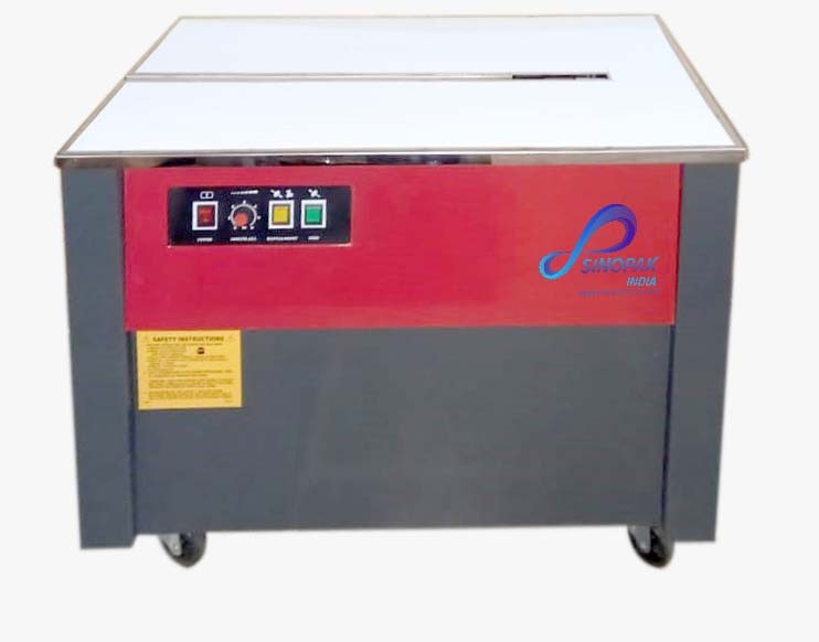 Box Strapping Machine - New Electric Metal Variant | Corrosion Resistant, Automatic, Red and Gray Finish