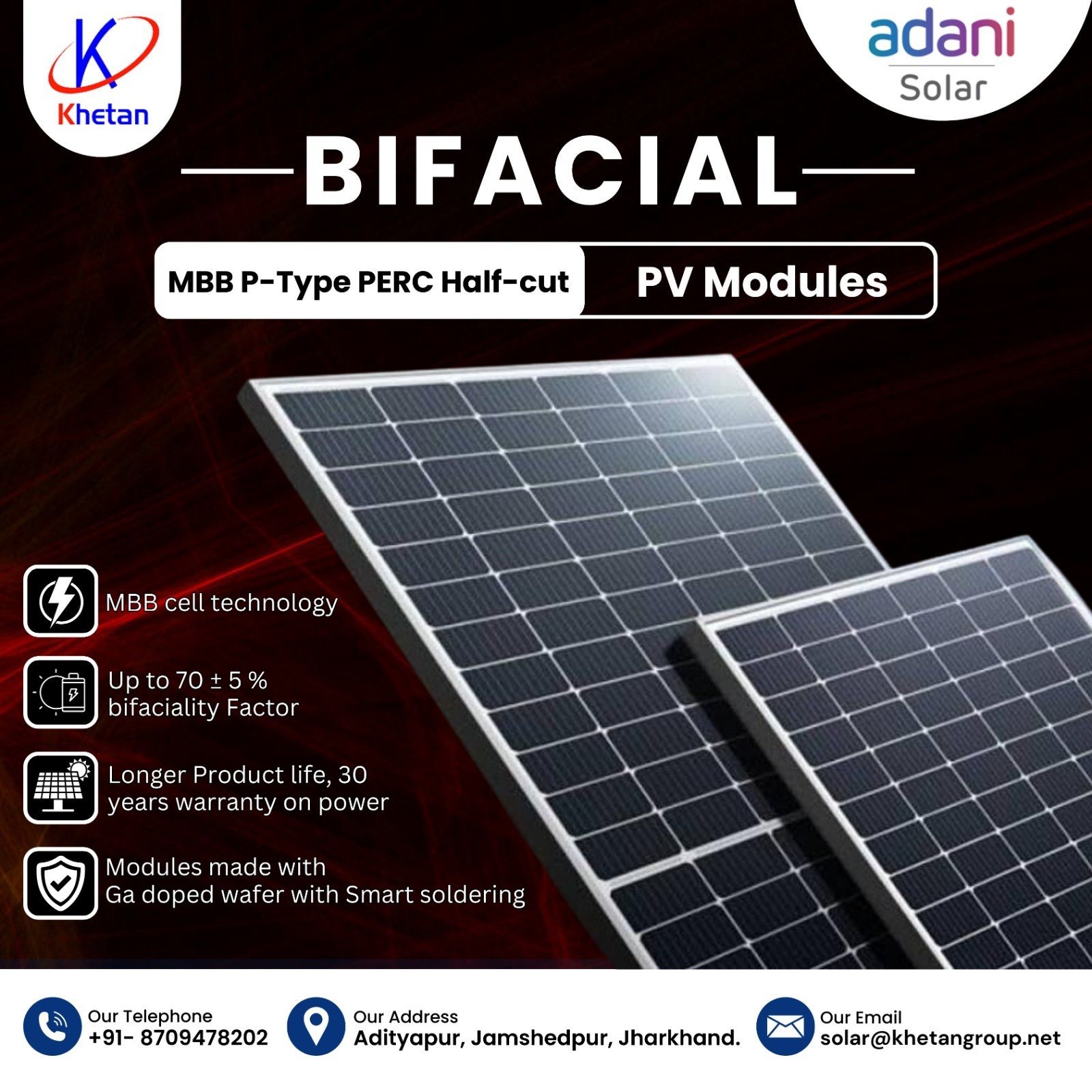 Adani Bifacial 545 PV Modules
