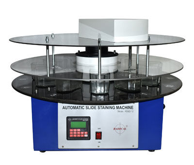 Durable Automatic Slide Staining Machine 12 Stations