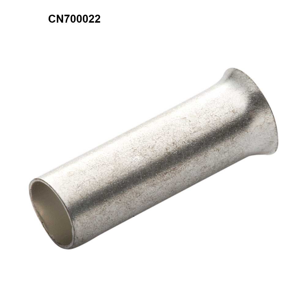 CN060010 Non-Insulated Cord End Terminals - Polished Finish, Silver Color | For Electronic Products & Industrial Use