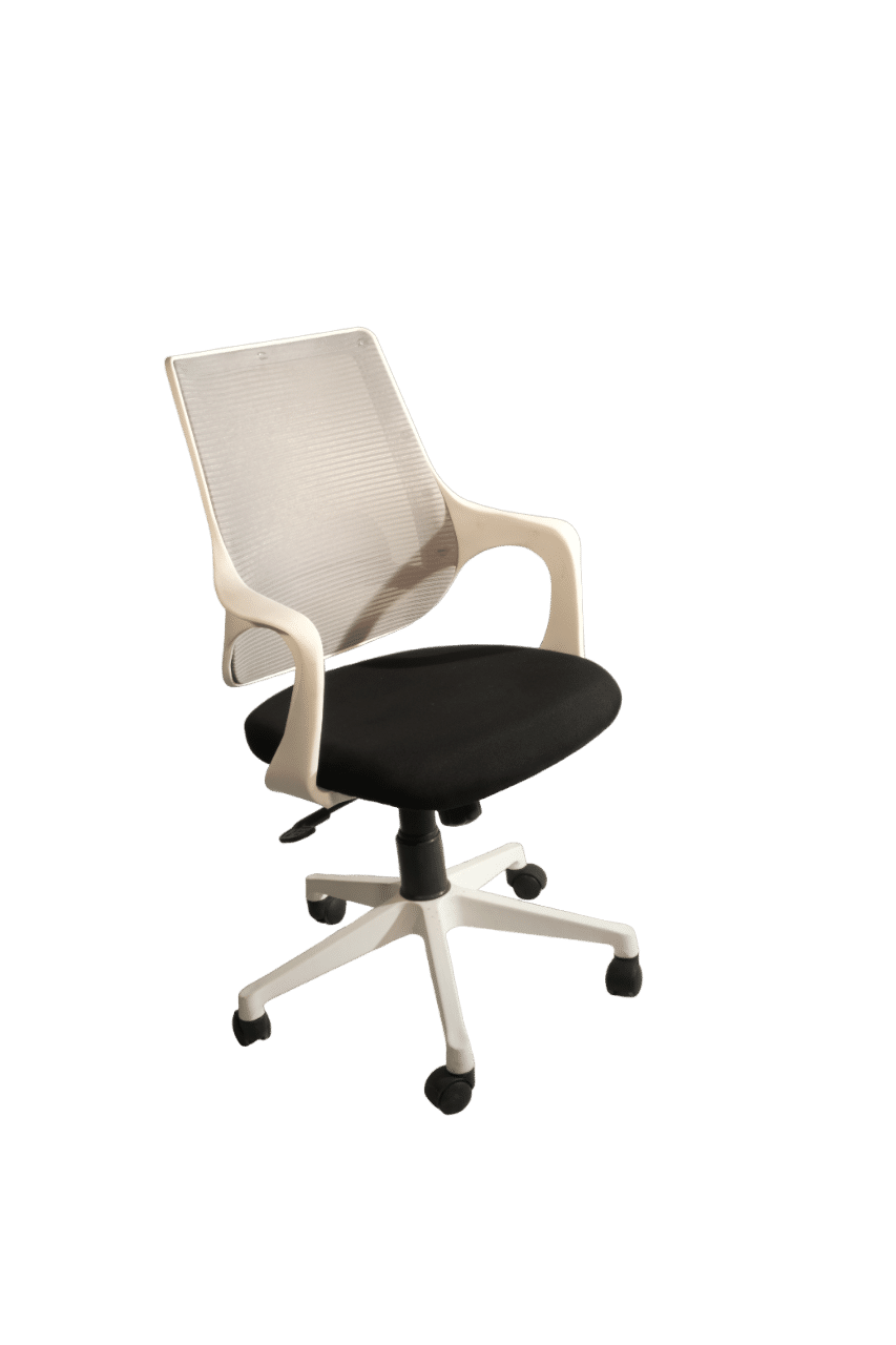 Mid Back White Office Chair