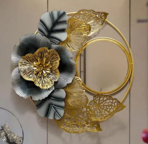 Creative Metal Large Ginkgo Leaves Artistic Wall Mirror